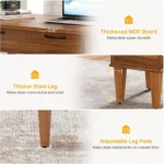 Wood Computer Desk with 3 Drawers - Image 2