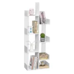 Geometric Tree Bookcase – 8-Shelf Wooden Display Bookshelf for Home & Office - Image 9