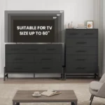 Modern Wooden Chest of 6 Drawers – Natural Oak Storage Dresser for Living Room - Image 5