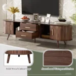 Mid-Century Modern TV Console Media Console with Metal Hardware - Image 5