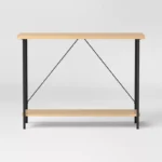 Natural Wood and Metal Console Table for Entryway and Living Room - Image 5