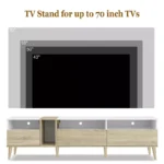 Modern TV Stand with 3 Drawers and Open Shelves – Media Console Table - Image 5