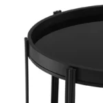 Modern Oval Bar Cart with 2 Tempered Glass Shelves and Casters - Image 2