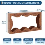 Wooden Console Table with Storage, Brown Finish - Image 3