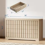 Modern Chest of Drawers with Handleless Design – 8-Drawer Low Storage Dresser - Image 3