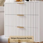 Modern Wooden Chest of 3 Drawers for Living Room Storage - Image 2