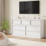 Organizer with Concave Handles – Modern 7-Drawer Hardwood Chest of Drawers - Image 4