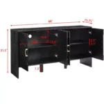 Mid-Century Modern Sideboard Buffet Cabinet with 4 Doors - Image 4