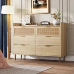 6-Drawer Double Dresser for Bedroom – Modern Wooden Chest of Drawers - Image 5