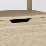 Small Bookcase with Storage Drawers – Natural Wood Finish Shelf Cabinet for Living Room, Bedroom & Office - Image 4
