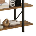 5-Tier Vintage Industrial Etagere Bookcase – Metal Frame Open Shelf Storage Unit - Image 3
