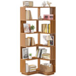 5-Tier Corner Wood Bookcase – Space-Saving Storage Shelf Unit - Image 2