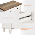 Tall Wooden Bookcase with 3 Open Shelves – Large Book Cabinet Storage Unit - Image 3