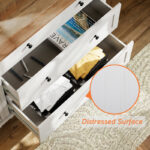 Tall Wooden Bookcase with 3 Open Shelves – Large Book Cabinet Storage Unit - Image 2